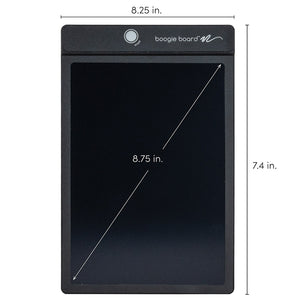 Black Boogie Board Basics with screen and size dimensions