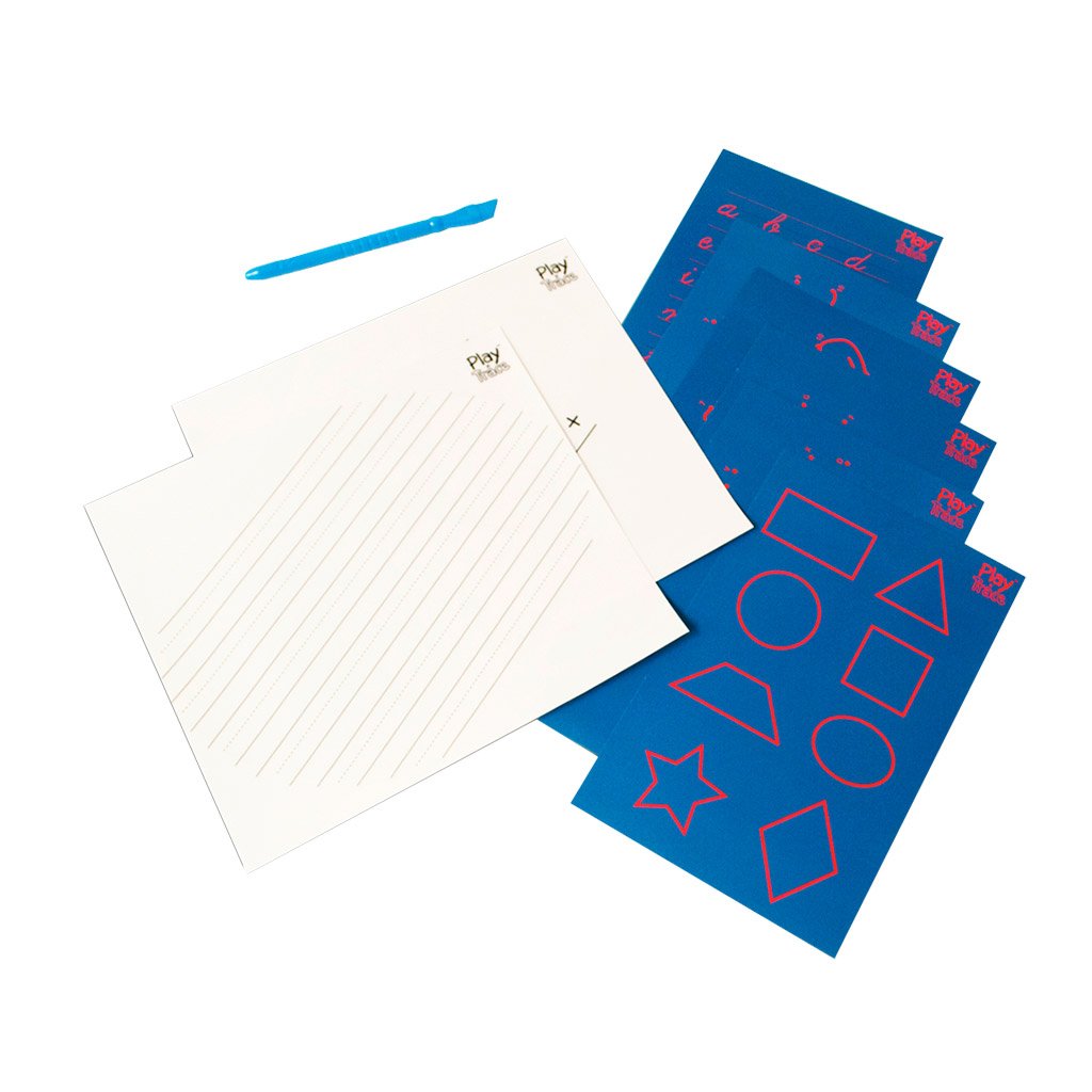 Play n' Trace™ Adventure Activity Templates Learning overhead view of clings, additional templates and stylus