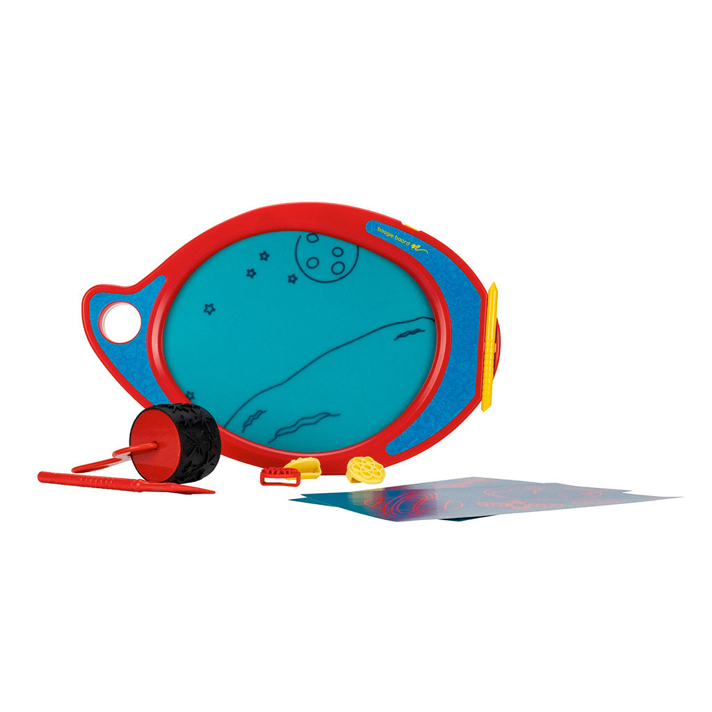 Play n' Trace™ Adventures Drawing Kit - Space Adventure included items shown - roller stamper set and additional templates