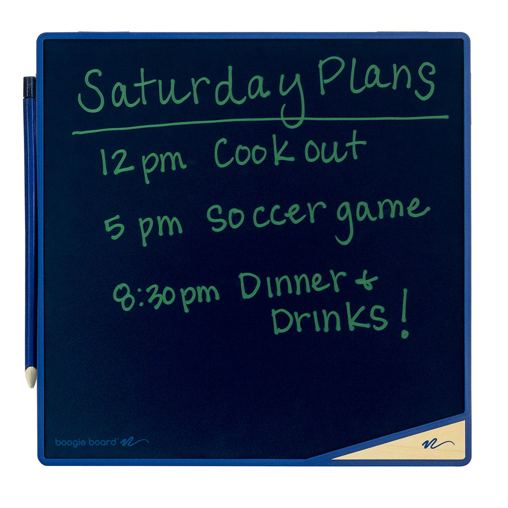 VersaTiles™ Memo Board Ocean Blue front view with writing on screen