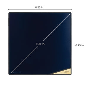 VersaTiles™ Memo Board Onyx front view with screen and board dimensions