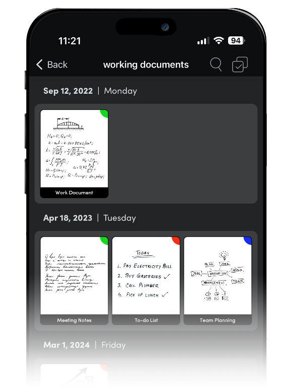 Image of the Blackboard App on an iPhone